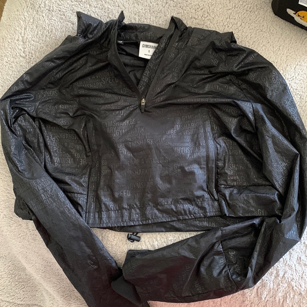 Gymshark Waterproof Running Cropped Jacket (Size: S)